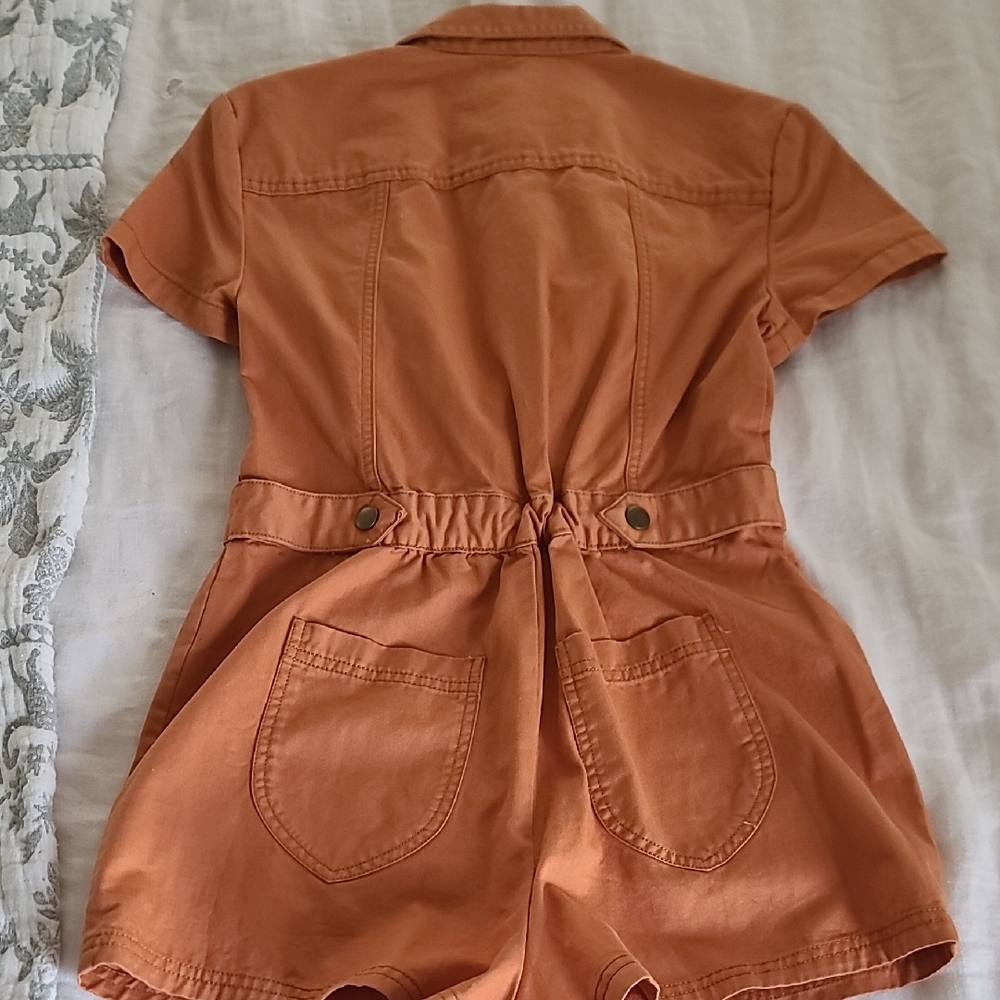 Urban Outfitters Orange Denim Jumpsuit - Picture 3 of 3
